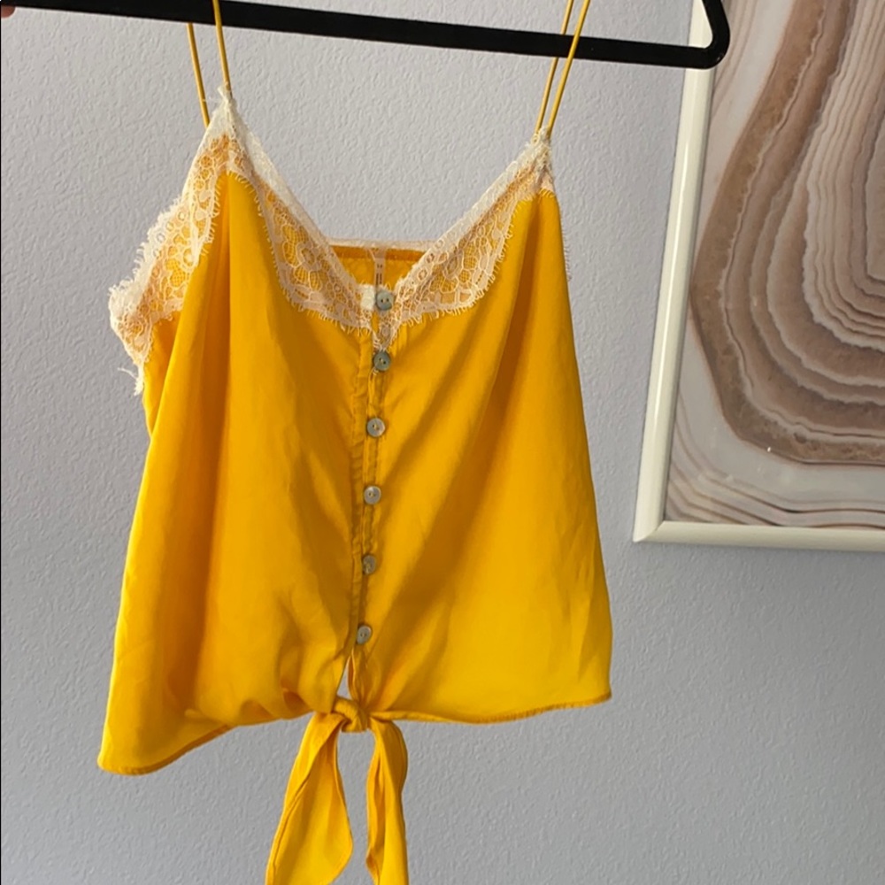 Urban outfitters Yellow lace cami